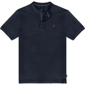 Velké pánské polo tričko se stojáčkem hladké Double PS-3046  tmavě modré