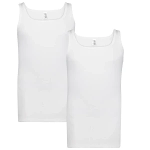 Velká pánská tílka boxerky na ramínkách 2-pack Adamo 129444-100 bílé