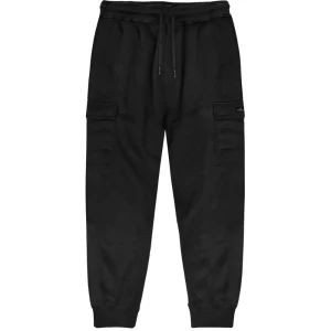 Velké pánské teplákové cargo kalhoty s manžetami Double Urban Outfitters MPAN-6031 černé