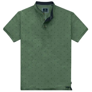 Pánská velká polokošile se stojáčkem jemný vzor Double Urban Outfitters PS-3048 zelená