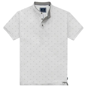 Velká pánská polokošile se stojáčkem jemný vzor Double Urban Outfitters PS-3048 bílá