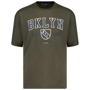Pánské velké tričko s krátkým rukávem Adamo 131506-430 khaki