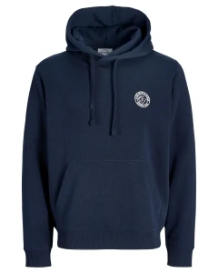 Pánská velká mikina přes hlavu Jack & Jones 12289694 tmavě modrá