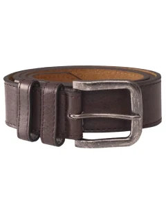 Pánský široký pásek se stříbrnou přezkou 3,9 cm Duke D555 Archie tmavě hnědý