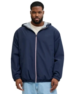 Pánská velká přechodová bunda s kapucí Jack & Jones 12289247 tmavě modrá