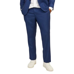 Velké pánské elegantní kalhoty Jack & Jones 12263989 tmavě modré