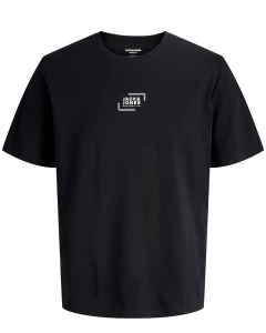 Pánské tričko s potiskem ve velké velikosti Jack & Jones 12269038 černé