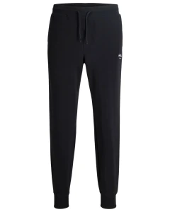 Pánské velké tepláky se stahovacími lemy Jack & Jones 12296016 černé