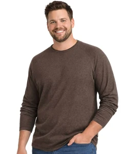 Pánské tričko Jack & Jones s dlouhým rukávem velká velikost 12294247 hnědošedé
