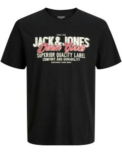 Pánské velké tričko s potiskem Jack & Jones 12284905 černé