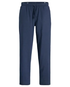 Pánské velké chino kalhoty s lnem Jack & Jones 12294266 tmavě modré