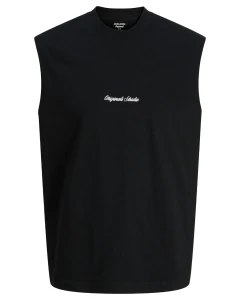 Velké pánské tílko bez rukávů se subtilním nápisem Jack & Jones 12297244 černé