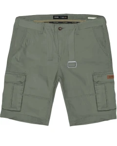 Pánské cargo kraťasy nadměrné velikosti s páskem Double Urban Outfitters MSHO-7029 šedo-zelené