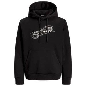 Pánská velká mikina přes hlavu s kapucí Jack & Jones 12292125 černá