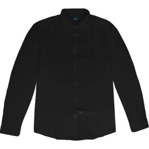 Velká pánská elegantní košile s dlouhým rukávem hladká Double Urban Outfitters GS-5041 černá