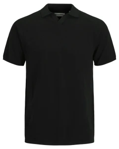 Velká pánská hladká polokošile s límečkem Jack & Jones 12295960 černé