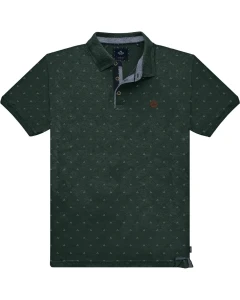 Velká pánská polo košile s jemným vzorem Double Urban Outfitters PS-3081 tmavě zelená
