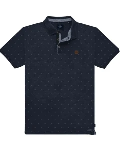 Velká pánská polo košile s jemným vzorem Double Urban Outfitters PS-3081 tmavě modrá