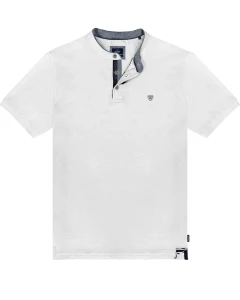 Velká pánská polo košile na stojáčku jednobarevná Double Urban Outfitters PS-3083 bílá