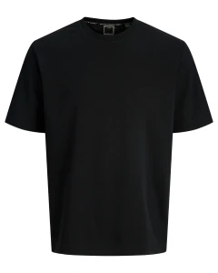 Velké pánské tričko s krátkým rukávem Jack & Jones 12297258 jednobarevné černý