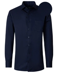 Velká pánská hladká košile s dlouhým rukávem NON IRON Venti 002880-116 tmavě modrá