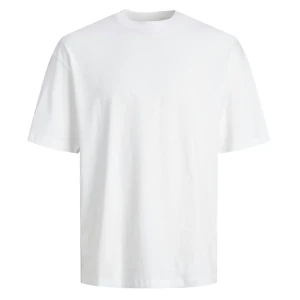 Pánské velké hladké tričko Jack & Jones s krátkým rukávem 12250623 bílé
