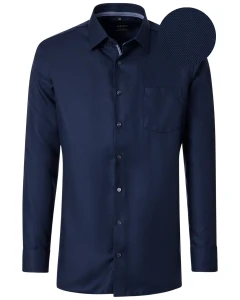 Velká pánská košile s dlouhým rukávem NON IRON Venti 226110950-102 tmavě modrá