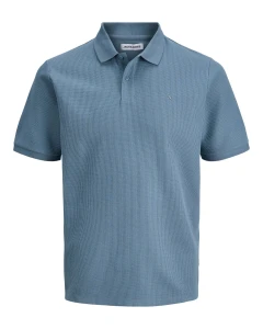 Velké pánské tričko s límečkem Jack & Jones 12274980 světle modrá