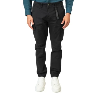 Velké pánské cargo kalhoty se stahovacím lemem Double Urban Outfitters CCP-4066 černé