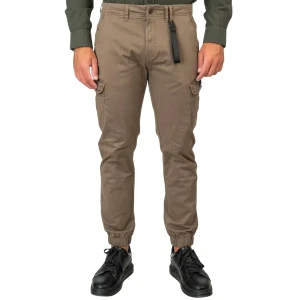 Velké pánské cargo kalhoty se stahovacím lemem Double Urban Outfitters CCP-4066 hnědé