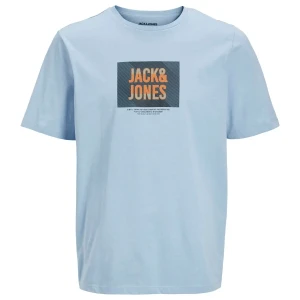 Velké pánské tričko T-shirt s nápisem Jack & Jones 12275743 světle modré