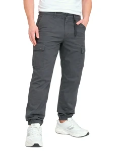 Velké pánské cargo kalhoty se stahovacími manžetami Double Urban Outfitters CCP-4013 tmavě šedé