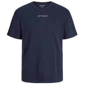 Velké pánské tričko s potiskem na zádech t-shirt Jack & Jones 12275785 tmavě modré