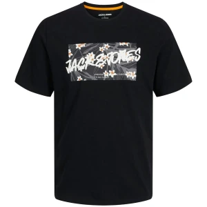 Velké pánské tričko s potiskem a nápisem Jack & Jones 12275757 černé