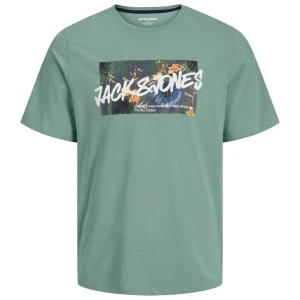 Velké pánské tričko s potiskem a nápisem Jack & Jones 12275757 zelená