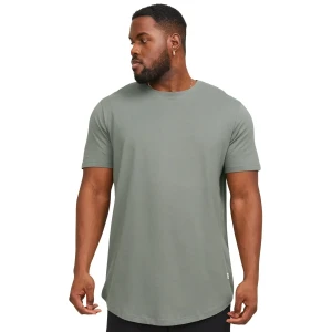 Velké pánské tričko s krátkým rukávem jednobarevné Jack & Jones 12184933 šedozelený