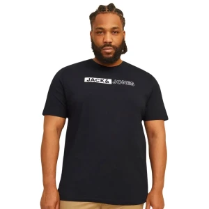 Velké pánské tričko s nápisy Jack & Jones 12243630 černé
