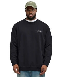 Velká pánská tenká mikina přes hlavu Jack & Jones 12294579 černá