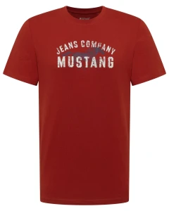 Velké pánské tričko s potiskem Mustang 1017764-7113 červené