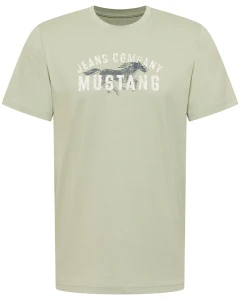 Velké pánské tričko s potiskem Mustang 1017764-6451 světle zelená