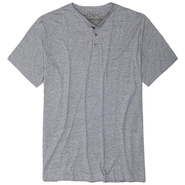 meska koszulka bez nadruku z guzikami adamo silas szara 3xl 4xl 5xl 6xl