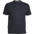 Gladkie t-shirty modne wygodne 100% bawelna przewiewne dla panow plus size granatowe 3XL 4XL 5XL