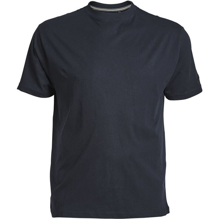 Gladkie t-shirty modne wygodne 100% bawelna przewiewne dla panow plus size granatowe 3XL 4XL 5XL