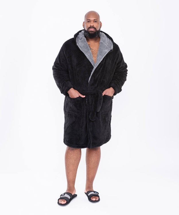 duzy modny markowy szlafrok dla duzych panow plus size Duke of London obwod 178cm 186cm 194cm 202cm