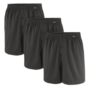 Velké volné pánské boxerky Adamo 129610-710 3 pak tmavě šedé