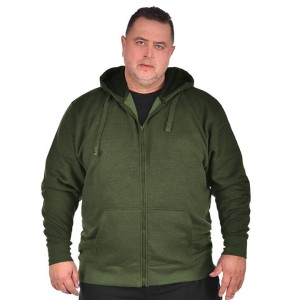 Pánská velká mikina na zip Kam 503H khaki