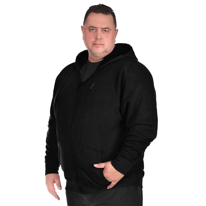 bluza z kapturem plus size duze rozmiary czarna markowa