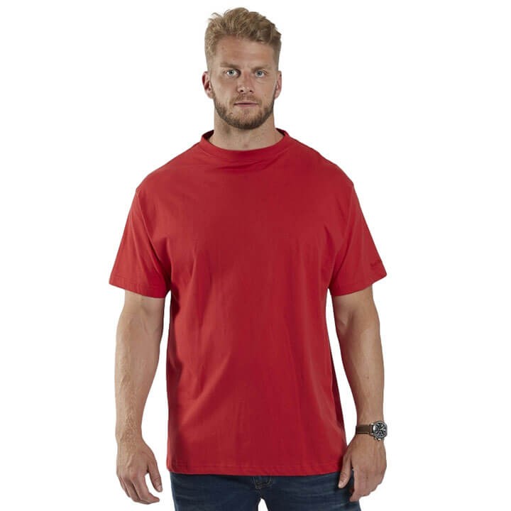 podkoszulek gladki meski z krotkim rekawkiem czerwony wygodny duze rozmiary dla wiekszych panow 3XL 4XL 5XL 6XL 7XL 8XL