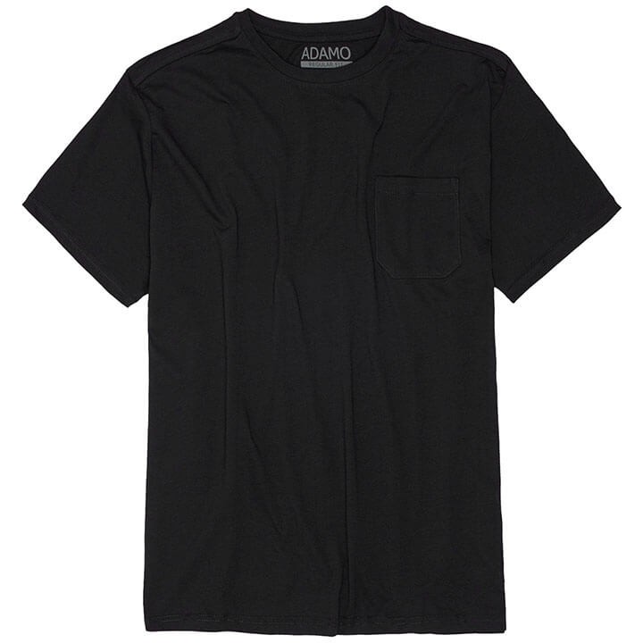 koszulka z krotkim rekawem dla duzych mezczyzn plus size 3XL 4XL 5XL 6XL 7XL 8XL 10XL gladka z kieszonka modna wygodna makowa Adamo facet z brzuszkiem duzy mezczyzna