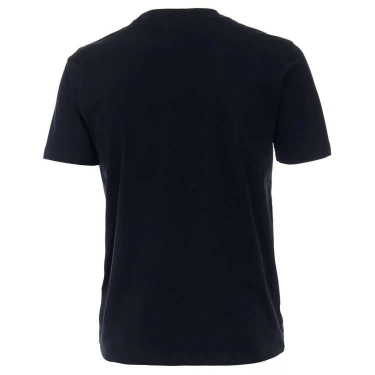 t-shirt z krotkim rekawem duze rozmiary Casa Moda gladki granatowy
